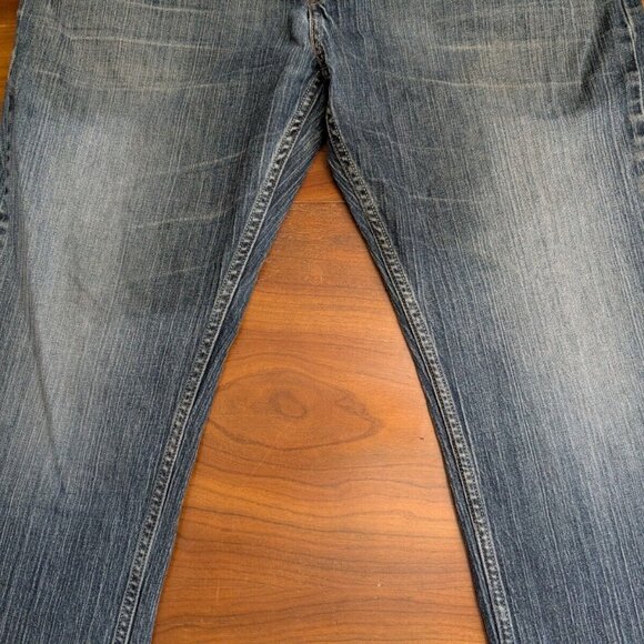 Levi's 559 Jeans Relaxed Straight Denim Cotton Men's Size 36x30 Distressed Blue - Picture 4 of 13